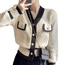 Everkaki 스웨터 비스코스 백 여성 가디건