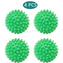 미니건조기 세탁 건조기 공 재사용 가능한 PVC 건조 섬유 유연제 청소 도구 액세서리, [09] Green 4pcs, [09] Green 4pcs