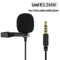 Mini Lavalier Mic Tie Clip Microphones Smart Phone Recording PC Clip-on Lapel Support Speaking Singi, 01 1
