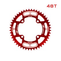 mtb 자전거 휠셋 삼발이 MTB 산악 달팽이 라운드 와이드 체인 링 104bcd 32t 34363840424446485052t 크랭크 세트 치아 플레이트 부품, 48t 레드