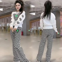 봄 데일리룩 여성트레이닝세트 상하의 운동복 여성 맨투맨 YDF-4001