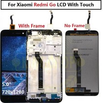 XIAOMI Redmi GO LCD 디스플레이 터치 스크린 디지타이저 어셈블리 Go xiaomi 프레임 교체 부품, Black No frame