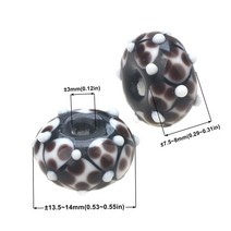 블랙 컬러 시리즈 6 개/몫 혼합 스타일 수 제 Lampwork 유리 구슬 공예에 대 한 매력 팔찌/귀걸이 DIY 쥬얼리 만들기, [02] 4PCS, [23] Black Style 24