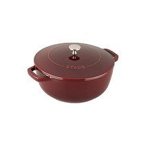 아울렛 Staub 스타우브 워너베 그레나딘 XL 24cm Wa-NABE 큰 주물 법랑 냄비 IH 대응 일본 정규 판매품 Frenchoven40511-927-5, 한개옵션0