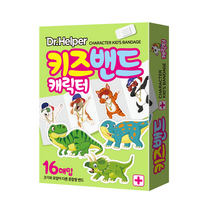 닥터헬퍼 캐릭터 키즈밴드 공룡 모양 반창고 의료용테이프 (공룡)