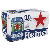 【PACK OF 6】 Heineken 0.0% Non Alcohol Beer - Great Taste Zero Alcohol - 11.2 Fl Oz, 11.2oz x 6캔세트