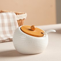 FREELIFE 개/대 세라믹 조미료 냄비 세트 나무 트레이 양념 항아리 뚜껑 상자 소금 통, 1pcs only-945