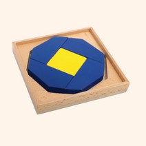 2세 3세 작은 큰 도형분할놀이 정팔각형퍼즐 STEP1 만들기교구 소근육 추천, (교구)정팔각형퍼즐