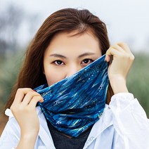 오니지 자외선 차단 마스크 등산 런닝 버프 E4905, 플라워레드