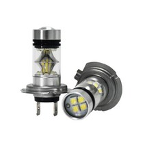 100W 고출력 H7 LED 헤드 라이트 20 SMD 자동차 안개등 DC 12V ~ 360 도 흰색 폭스바겐 파사트 b5 골프 M, 한개옵션0