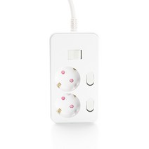 아이정 더좋은 프리미엄 개별 절전 과부하차단 멀티탭 2구 화이트, 50cm, 1개