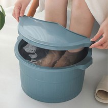 보온유지 뚜껑 발 습식 족욕기 족욕 양동이 대야 물통, 블루, 1개