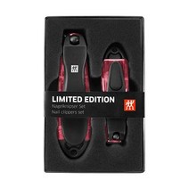 ZWILLING 손톱깎이 선물 세트 2개 손톱 포수 및 통합형 손톱줄 매우 날카롭고 내구성 있음 레드