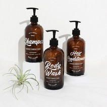 무어스튜디오 샴푸 린스 바디워시 갈색 유리 공병 500ml