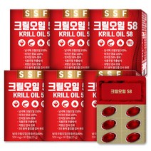 [gnm크릴오일] 순수식품 크릴오일 인지질58%이상원료 6박스(180캡슐) 크릴오일58, 30캡슐, 6box