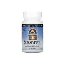 Source Naturals Serrapeptase 60 캡슐 Dairy-Free Egg-Free Gluten-Free No