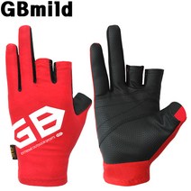 GBmild GB-G02 남녀공용 스페이스 글러브 스판장갑 3컷 GB낚시장갑 남성 여성용 낚시장갑 여름장갑, 레드