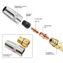 Rihao 500W 로봇 보호 노즐 수냉식 내장 용접 건 액세서리 교체 가능, 한개옵션0