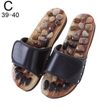살빠지는 1쌍 발 마사지 슬리퍼 침술 치료 조약돌 도보 신발 돌 T2Y3