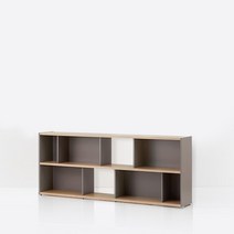 두닷 스택 2.0 1800 2단 낮은 책장 선반장, 하모니오크/클래식그레이