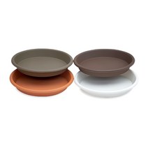 [이오플랜트] 원형쟁반 플라스틱 화분받침대, 황토색