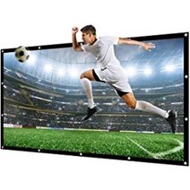 Apnoo 빔프로젝터 휴대용 스크린 접이식 120~300인치 스크린천 대형스크린, 섬유 캔버스, 16:9-300인치