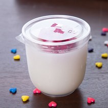 일회용 디저트 푸딩 용기 요거트 케이크 컵 100개, 200ML컵+뚜껑50개