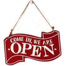 오픈 카페 OPEN 안내판 영업중표시판 가게문 간판 부동산 벽안내판, 화이트