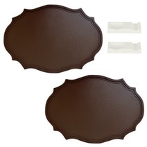 율라라 모던 방수 테이블 매트 2p + 수저받침 2p, 딥브라운, 43 X 30cm