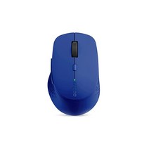 라푸 M300G 블루투스 마우스 멀티 디바이스 사일런트 무선 마우스 인체공학 기반의 디자인의 휴대용 광학 마우스 랩톱 맥북 윈도우 PC 태블릿용으로 최대 3대의 디바이스 지원 파랑