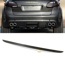 베스트쉐 카이엔 GTS 958 2011-2014 리얼 카본 파이버 및 FRP 도색되지 않은 테일 커버 트림 스트립 게이트, 02 Carbon fiber