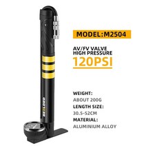 휴대용 에어 펌프 공기 주입기 BEELORD-고압 자전거 펌프 120PSI 미니 공기 휴대용 타이어 팽창기 전동 MTB, 05 M2504