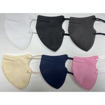 늘해랑 마스크 새부리형 여름용 귀편한 보풀없느 써멀본드 컬러 마스크 - 5매입, 블랙 5매