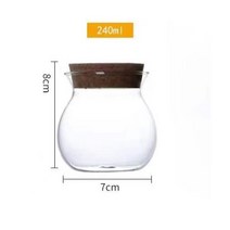 500ML 구형 유리 식품 저장 용기 코르크 뚜껑 대용량 봉인 된 병 냄비 항아리 주방 주최자