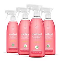 유기그릇세척 메소드 다목적 세정제 자몽향 28oz(828ml) 4팩 Method All Purpose Cleaner Pink Grapefruit, 1