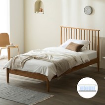 장인가구 바인 고무나무 원목침대 SS +본넬매트, 아이보리