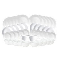 코렐 무지 저스트화이트 10인그릇세트 E 60pcs, 한국형공기대접