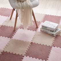 벨벳소재 층간소음 방지 퍼즐 매트 셀프시공 30cm x 30cm 10개, 카키