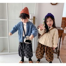 베이비뚜뚜 아기 유아 부들부들 꽈배기 니트 가디건