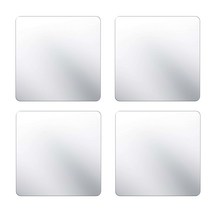 4 거울 스티커 팩 유연한 전체 길이 거울 플라스틱 부드러운 표면 반사 효과 자체 접착 아파트 장식, NO1