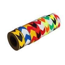 화살표 고휘도 반사띠 25m 형광컬러 컨테이너 프리즘 안전띠 반사지 안전용품 자동차, 형광블랙