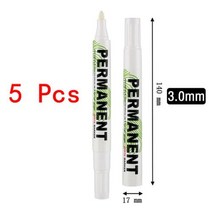 우드버닝 흰색 마커 펜 세트 유성 방수 젤 낙서 스케치 편지지 쓰기 학교 용품 브러시, 5 pcs 3.0mm