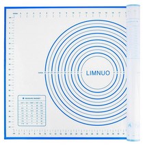 LIMNUO 실리콘 페이스트리 매트 매우 두꺼운 논스틱 베이킹 퐁당 카운터 반죽 롤링 오븐 라이너 파이 크러스트 (너비 61cm(24인치) x 길이 81.3cm(32인치) 그레이), Blue, 20(W) 28(L)