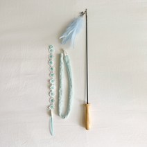 고양이 블루 깃털 낚시대 + 벨벳 카샤 + 동백꽃 카샤 3종 SET-개, 색상:공통|사이즈:공통|스타일:공통|사은품:공통, 단품