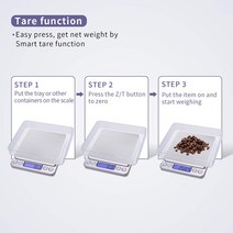 휴대용 정밀 미니 전자 저울 천칭 포켓 케이스 우편물 주방 보석 무게 균형 디지털 그램 LCD 디스플레이, 한개옵션2, 04 3Kg, 한개옵션1