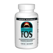 소스내추럴스 FOS (프락토 올리고당) 200 타블렛, 5병, 200정