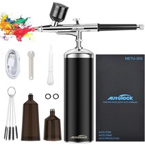 무선 에어건 미니 청소기 송풍기 강력 차량용 키보드 Autolock 에어브러쉬 키트 휴대용, 1.Black, 1.Black