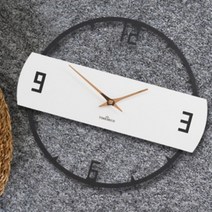 블랙엔화이트 벽시계 빈티지소품 25평아파트꾸미기, 옵션선택, 블랙-화이트