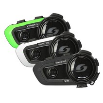 비모토코리아 정품 V8S V9S 오토바이 헬멧 블루투스, V8s 풀셋트 (실버/그린/블랙)