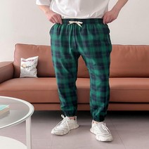 남자 밴딩 글렌체크 조거팬츠 2컬러